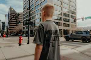 Win Where It Matters Most Tee | Vintage Washed Grey