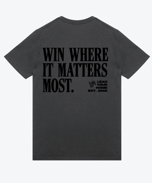 Win Where It Matters Most Tee | Vintage Washed Grey